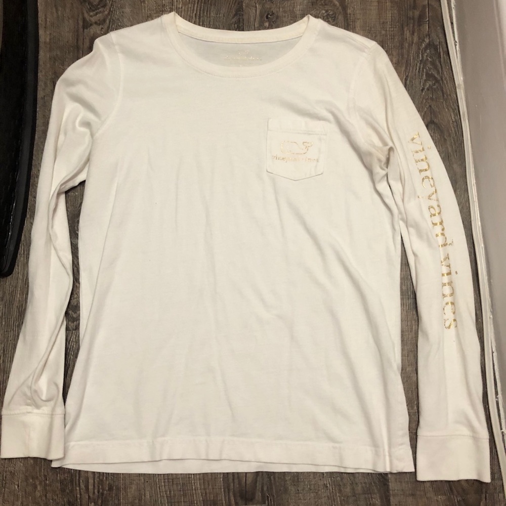 VINEYARD VINES WHITE WOMANS LONG SLEEVE